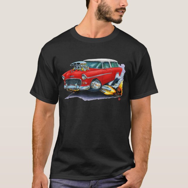 Chevy Nomade-Rot-Auto 1955 T-Shirt (Vorderseite)