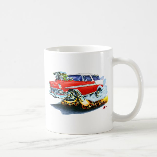 Chevy Nomade-Rot-Auto 1956 Kaffeetasse (Rechts)