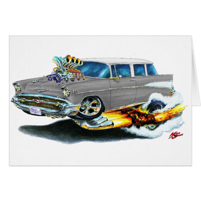 Chevy Nomade-Silber-Auto 1957 (Vorderseite (Horizontal))