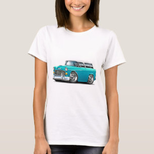 Chevy Nomade-Türkis-Weißes Auto 1955 T-Shirt