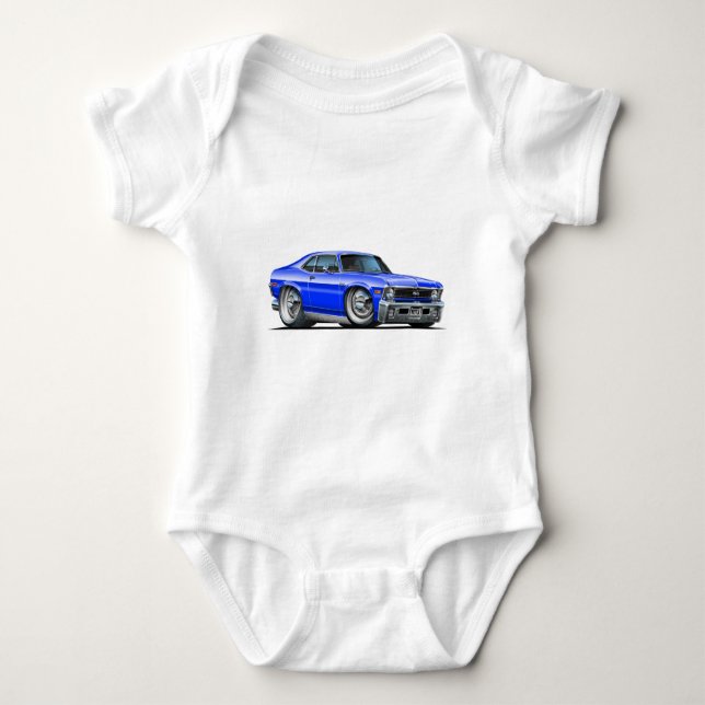Chevy Nova-Blau-Auto Baby Strampler (Vorderseite)