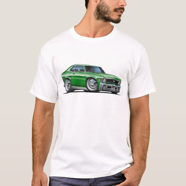 Chevy Nova-Grün-Auto T-Shirt (Vorderseite)