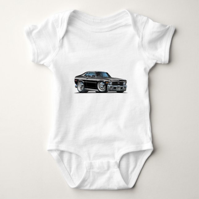 Chevy Nova-Schwarz-Auto Baby Strampler (Vorderseite)