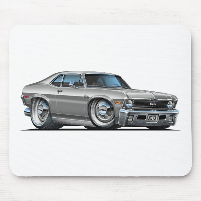 Chevy Nova-Silber-Auto Mousepad (Vorne)