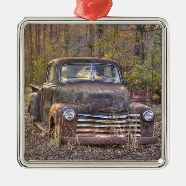 Chevy Rasen-Verzierung 1949 Silbernes Ornament (Vorne)