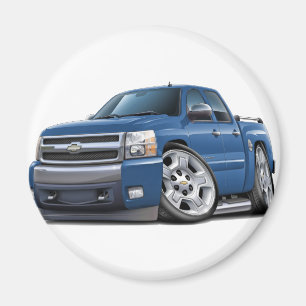 Chevy Silverado Dualcab blauer Granit-LKW Magnet