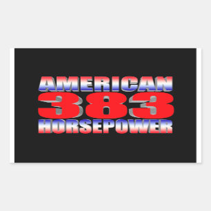 chevy stroker 383 rechteckiger aufkleber