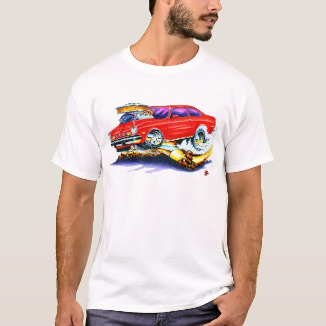 Chevy Vega Rot-Auto T-Shirt (Vorderseite)
