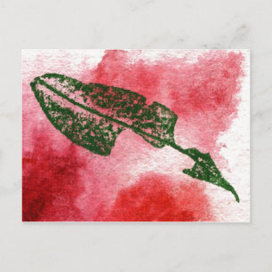 "Chewed Cherry Leaf #1" Landstraßen Postkarte