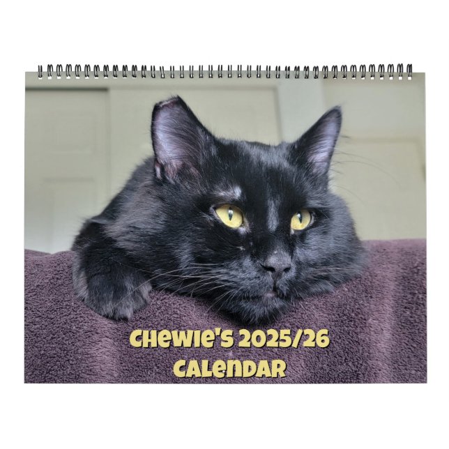 Chewie the Black Cat: 18 Months of Whiskers, Paws, Kalender (Titelbild)