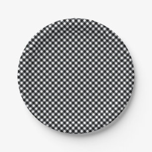 CHEX 12-SCHWARZ-WEISS-PAPIER-TELLER PAPPTELLER