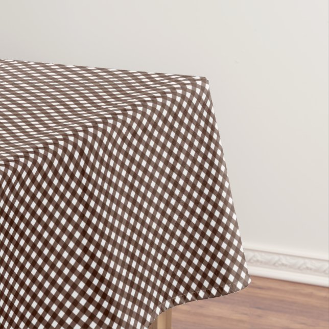 CHEX 13-DARK BROWN-BAUMWOLLE TABLECLOTH 52x70in Tischdecke (Beispiel)