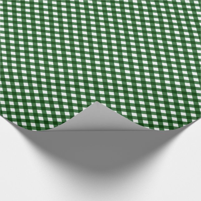 CHEX 16 CHRISTMAS GREEN-GIFT-WRAPPING-PAPIER GESCHENKPAPIER (Ecke)