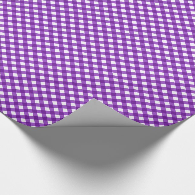 CHEX 18 DUNKER LILA-GIFT-WRAPPING-PAPIER GESCHENKPAPIER (Ecke)