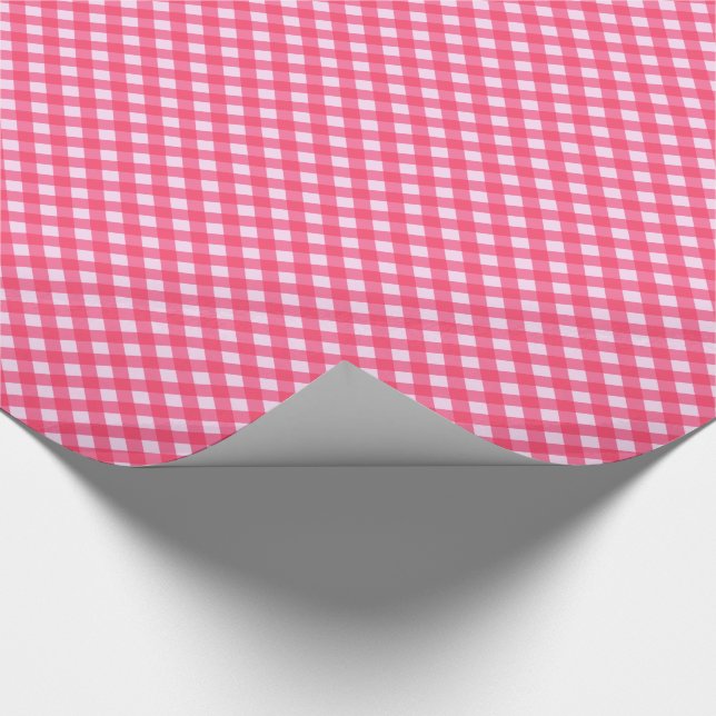 CHEX 1 PINK-GIFT-WRAPPING-PAPIER GESCHENKPAPIER (Ecke)