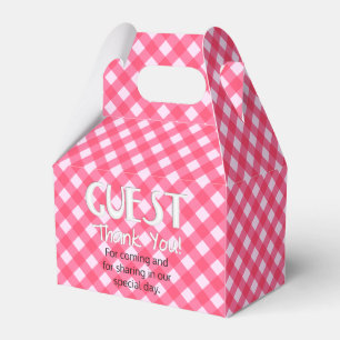 Chex 1-Rosa-GASTGESCHENK-Box, Gable-Style Geschenkschachtel