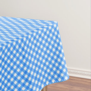 CHEX 6-PASTEL BLUE-COTTON TABLECLOTH 60x104in Tischdecke