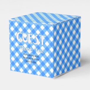 Chex 6-PASTEL BLUE-GASTGESCHENK-Box, quadratisch Geschenkschachtel