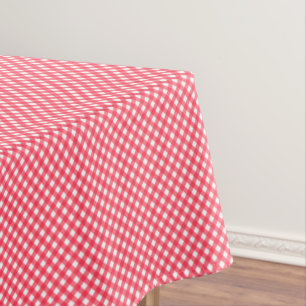 CHEX 7-WATERMELON RED-COTTON TABLECLOTH 52 x 70 in Tischdecke