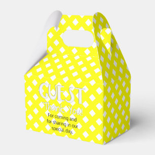 Chex 8-YELLOW-GASTGESCHENK BOX, Gable Style Geschenkschachtel