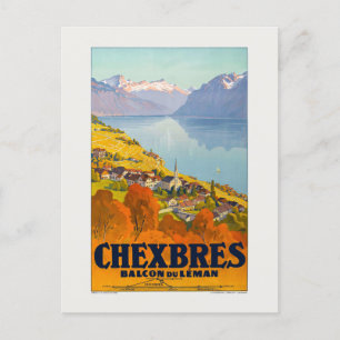 Chexbres Vintage Poster 1923 Postkarte