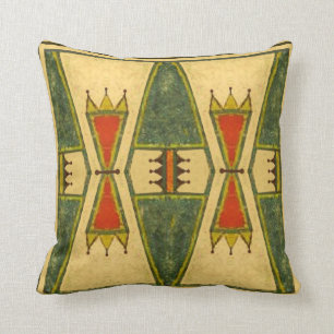 Cheyenne-Art 1860's parfleche Entwurf Kissen