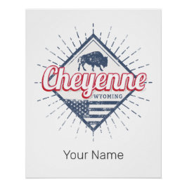 Cheyenne City Wyoming United Staaten Vintag USA Poster