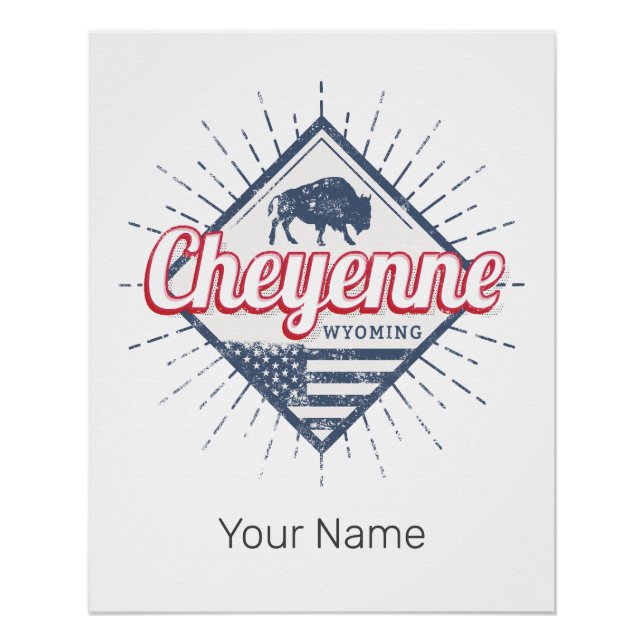 Cheyenne City Wyoming United Staaten Vintag USA Poster (Vorderseite)