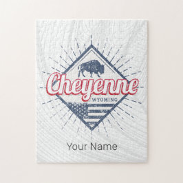 Cheyenne City Wyoming United Staaten Vintag USA Puzzle