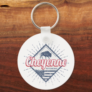 Cheyenne City Wyoming United Staaten Vintag USA Schlüsselanhänger