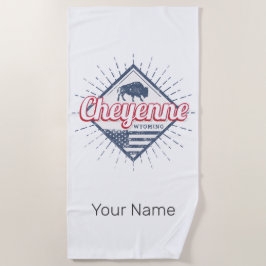 Cheyenne City Wyoming United Staaten Vintag USA Strandtuch