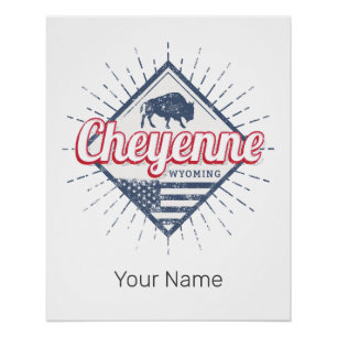 Cheyenne City Wyoming Vereinigte Staaten Vintage U Poster