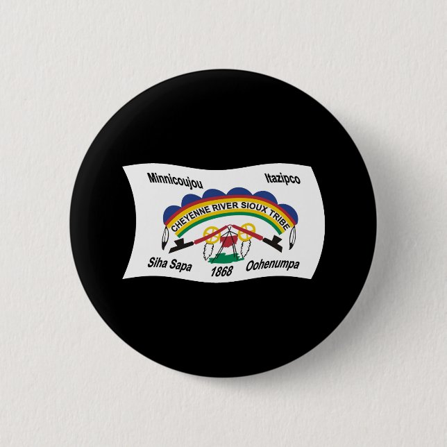 Cheyenne River Sioux Flag Button (Vorderseite)
