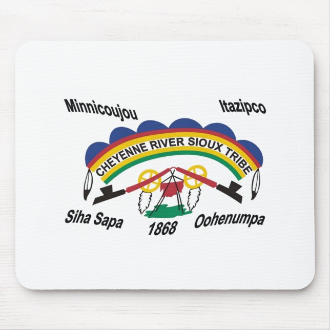 Cheyenne River Sioux Flag Mauspad (Vorne)