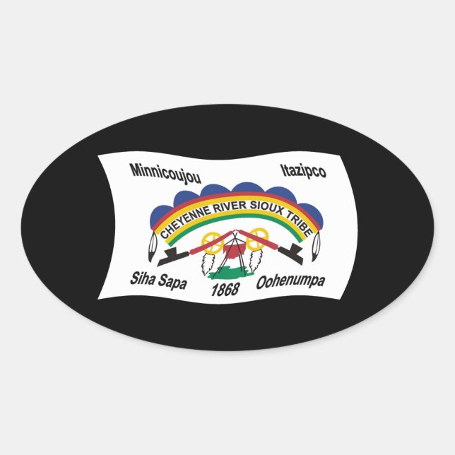 Cheyenne River Sioux Flag Sticker (Vorderseite)