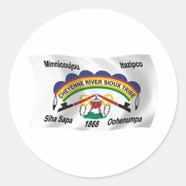 Cheyenne River Sioux Flag Sticker (Vorderseite)