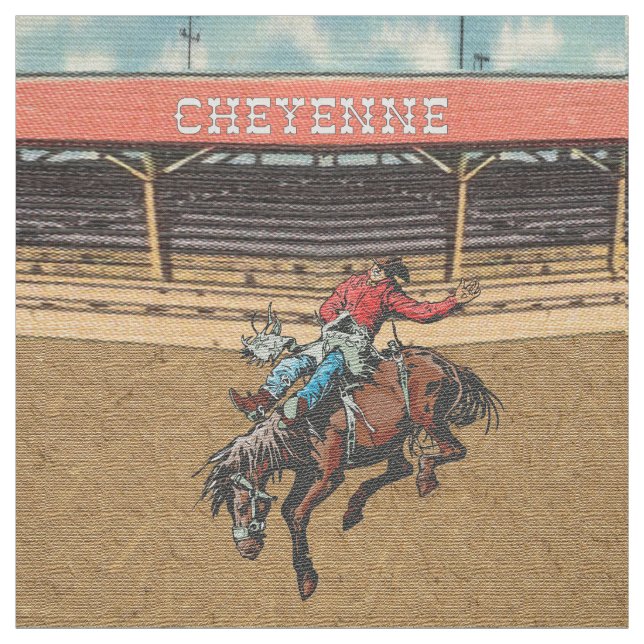 Cheyenne-Rodeo-Cowboyungesatteltes Stoff (Muster)