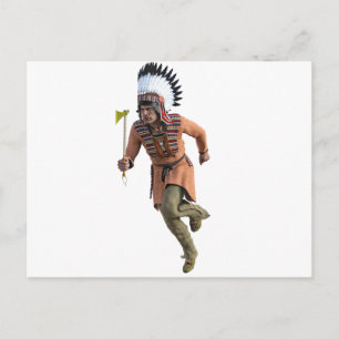 Cheyenne Warrior Running Postkarte