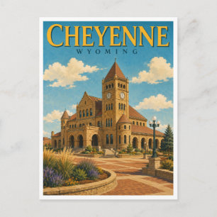 Cheyenne Wyoming Depot Plaza GeoSaga Postkarte