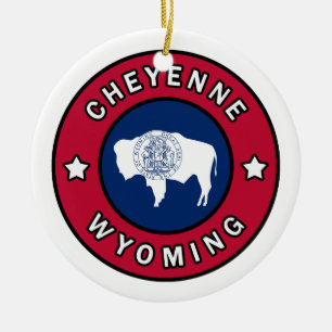 Cheyenne Wyoming Keramik Ornament