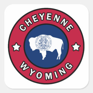 Cheyenne Wyoming Quadratischer Aufkleber