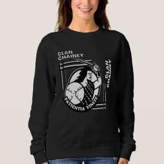 Cheyne Clan Gaelic Motto Swordsman Sweatshirt
