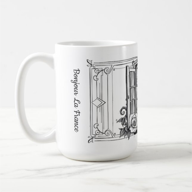 Chez Nous Personalized Family Name French Kaffeetasse (Links)