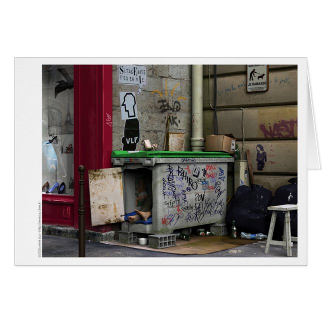 CHEZ RAYMOND Card - Digitaler Realismus Kunst (Vorderseite (Horizontal))