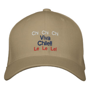 Chi Chi Chi, Le Le Le Le! Viva Chile Hat!! Bestickte Kappe