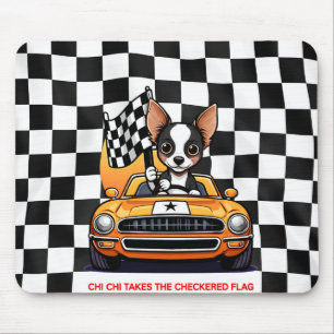 Chi Chi erobert die Checkered Flagge Mousepad