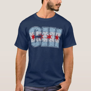 CHI Chicago-Flagge T-Shirt