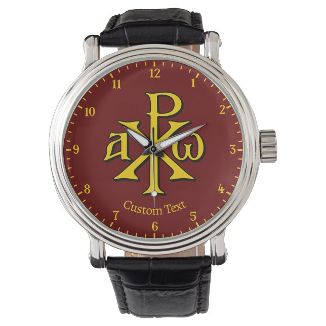 Chi Rho Christogram Armbanduhr (Vorderseite)