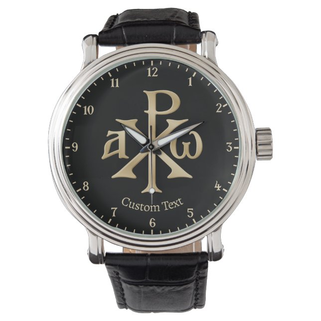 Chi Rho Christogram Armbanduhr (Vorderseite)