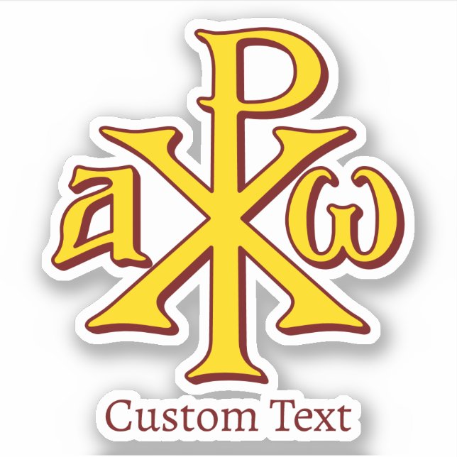 Chi Rho Christogram Aufkleber (Vorderseite)